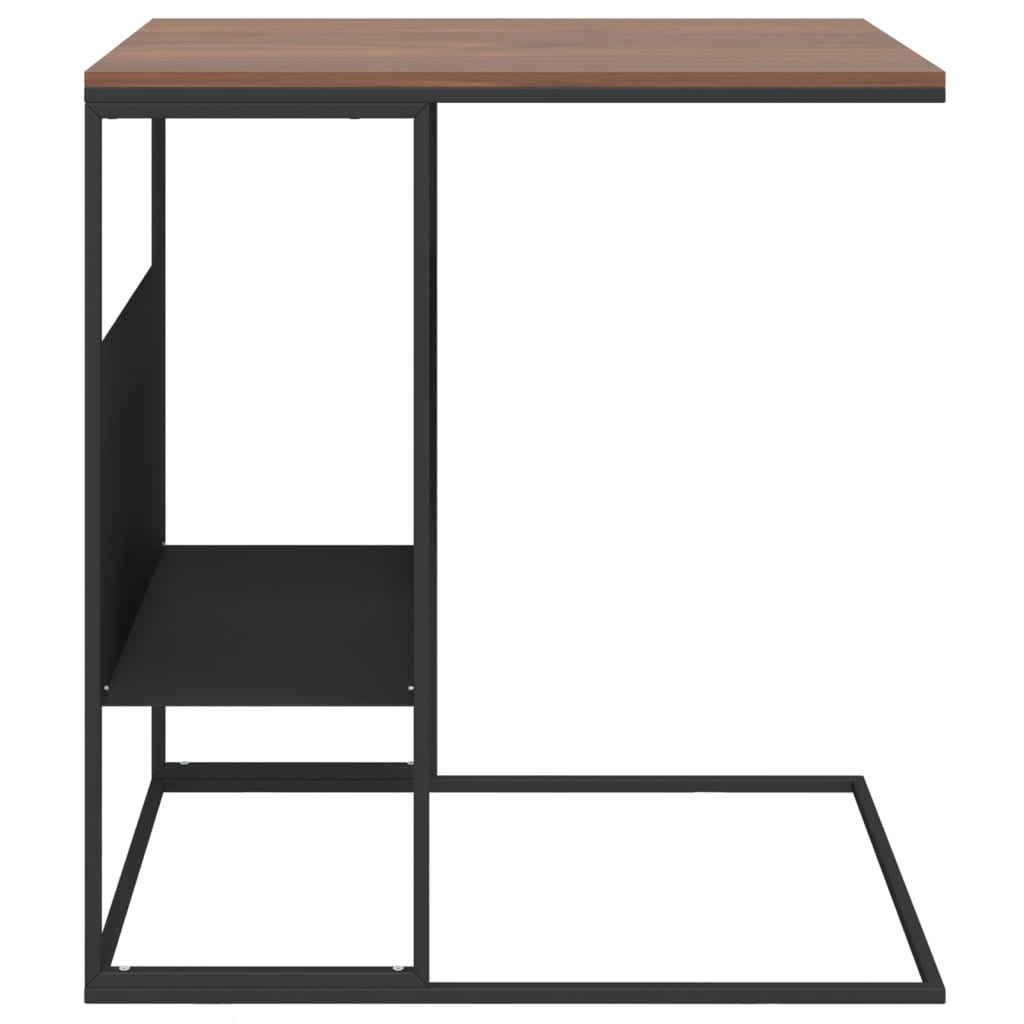 vidaXL Side Table Black 21.7"x14.2"x23.4" Engineered Wood