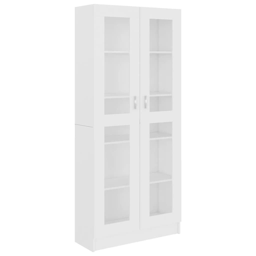 vidaXL Vitrine Cabinet White 32.5"x12"x73" Engineered Wood