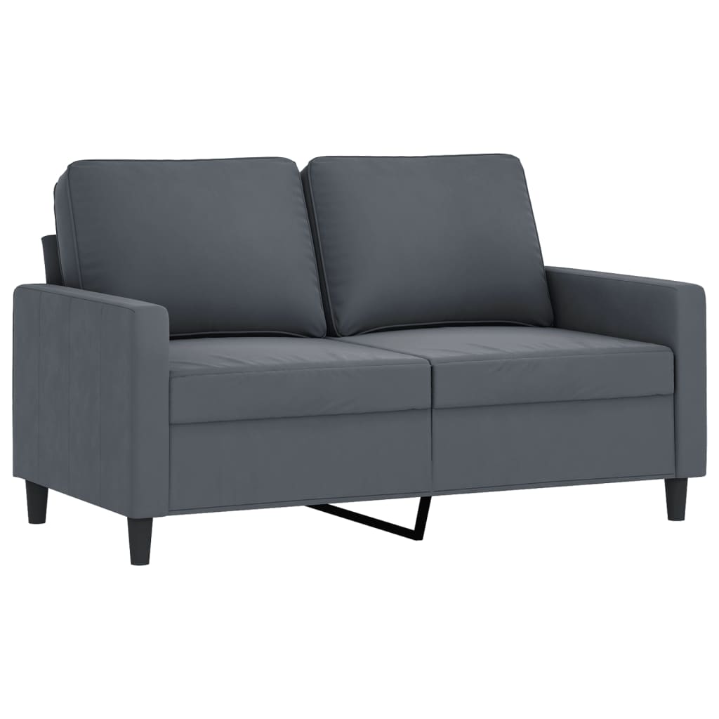 vidaXL 3 Piece Sofa Set with Cushions Dark Gray Velvet