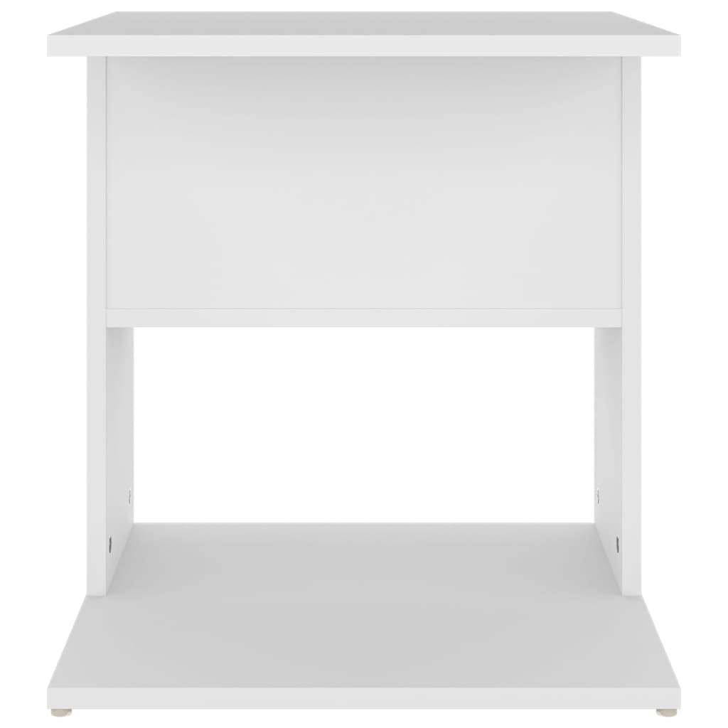 vidaXL Side Table White 17.7"x17.7"x18.9" Engineered Wood