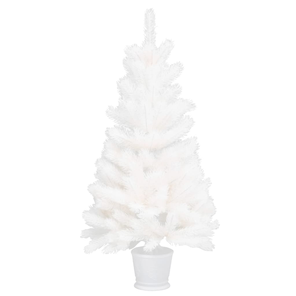 vidaXL Artificial Christmas Tree Lifelike Needles White 3 ft