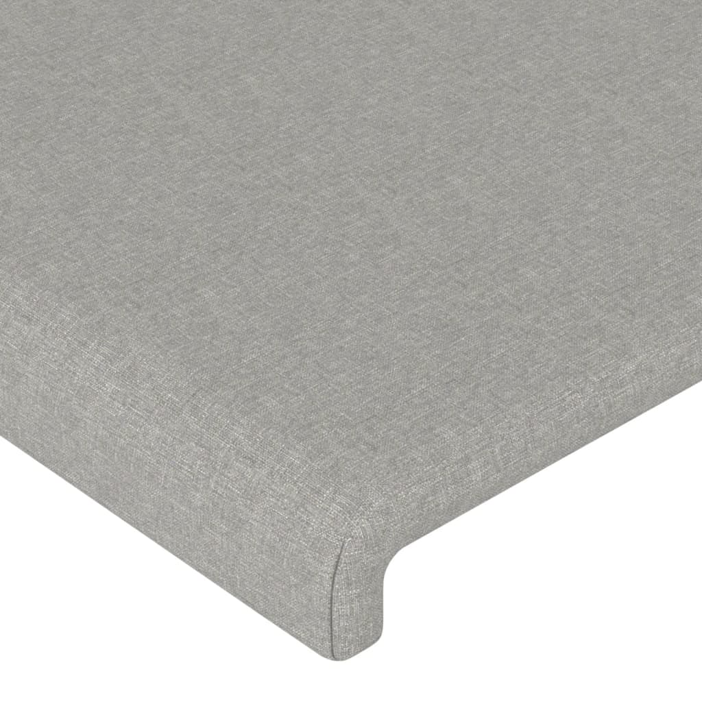 vidaXL Headboards 2 pcs Light Gray 39.4"x2"x30.7"/34.6" Fabric