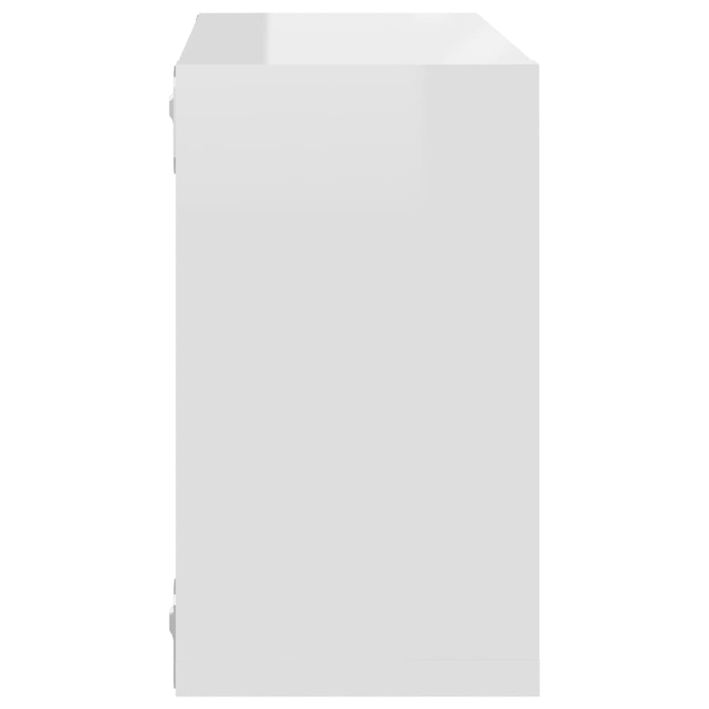 vidaXL Wall Cube Shelves 4 pcs High Gloss White 10.2"x5.9"x10.2"