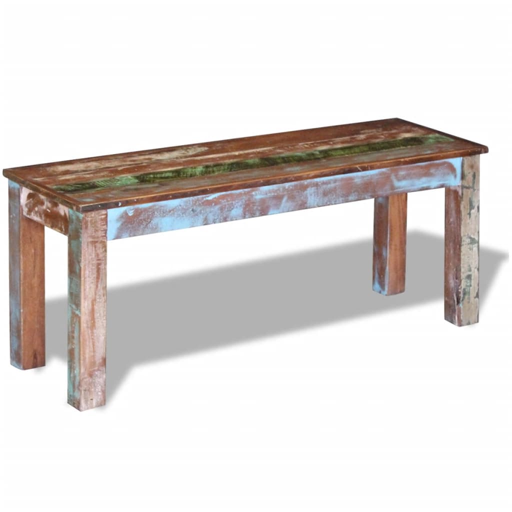 vidaXL Bench Solid Reclaimed Wood 43.3"x13.8"x17.7"