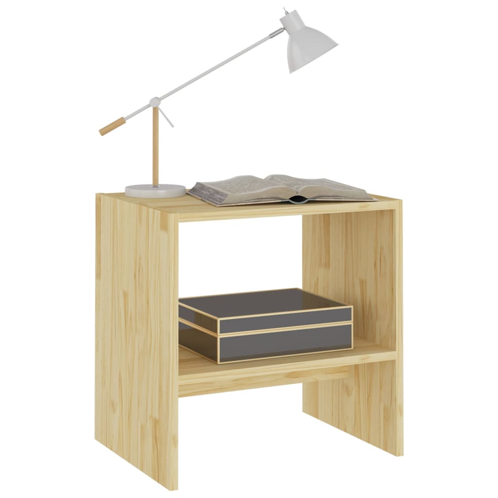 vidaXL Bedside Cabinets 2 pcs 15.7"x12"x15.7" Solid Wood Pine
