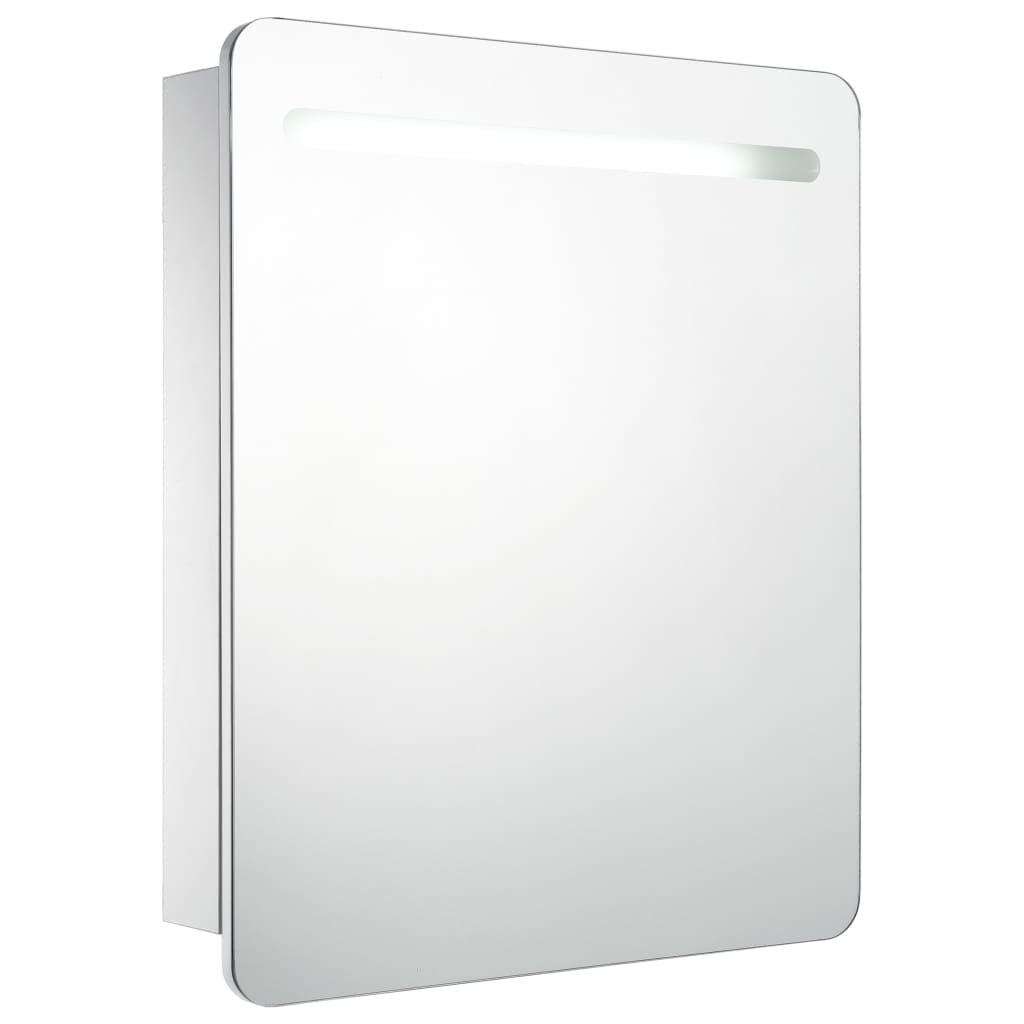 vidaXL LED Bathroom Mirror Cabinet 26.8"x3.5"x31.5"