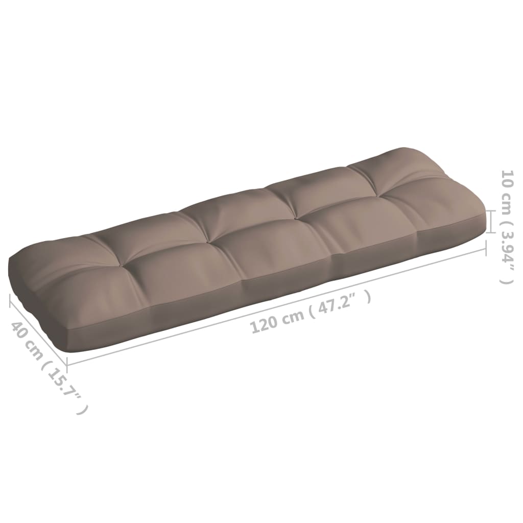 vidaXL Pallet Sofa Cushions 7 pcs Taupe