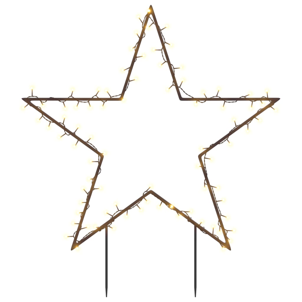 vidaXL Christmas Light Decoration with Spikes Star 80 LEDs 23.6"