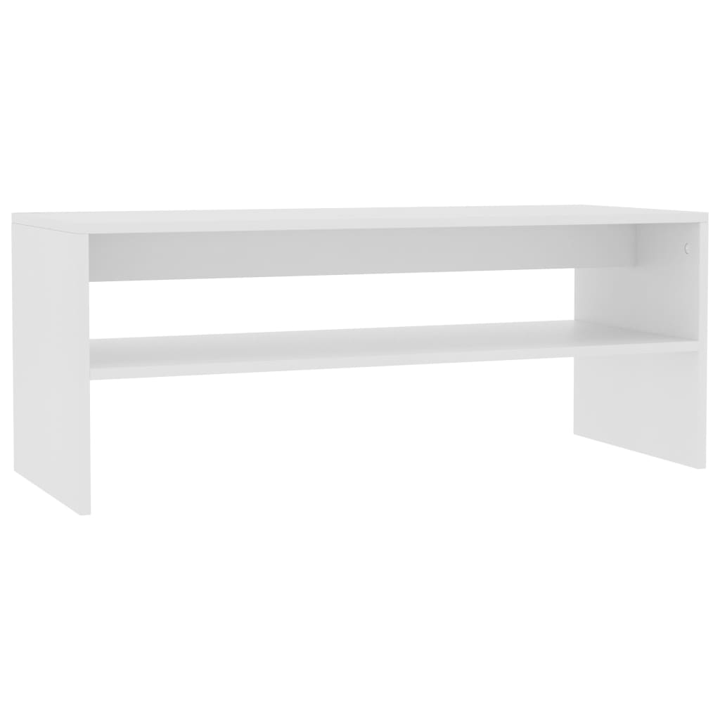 vidaXL Coffee Table White 39.4"x15.7"x15.7" Engineered Wood