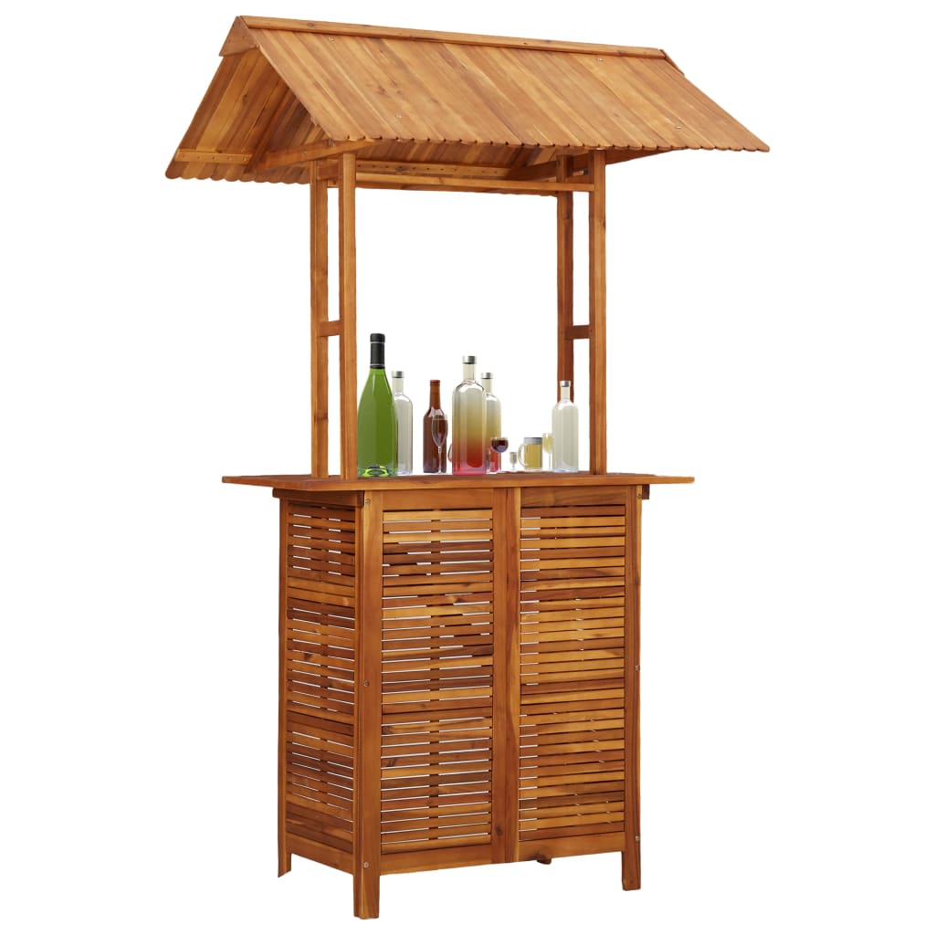 vidaXL Patio Bar Table with Rooftop 44.5"x41.7"x85.4" Solid Wood Acacia