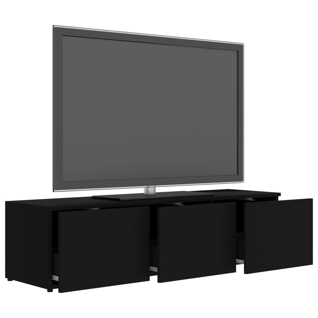 vidaXL TV Cabinet Black 47.2"x13.4"x11.8" Engineered Wood