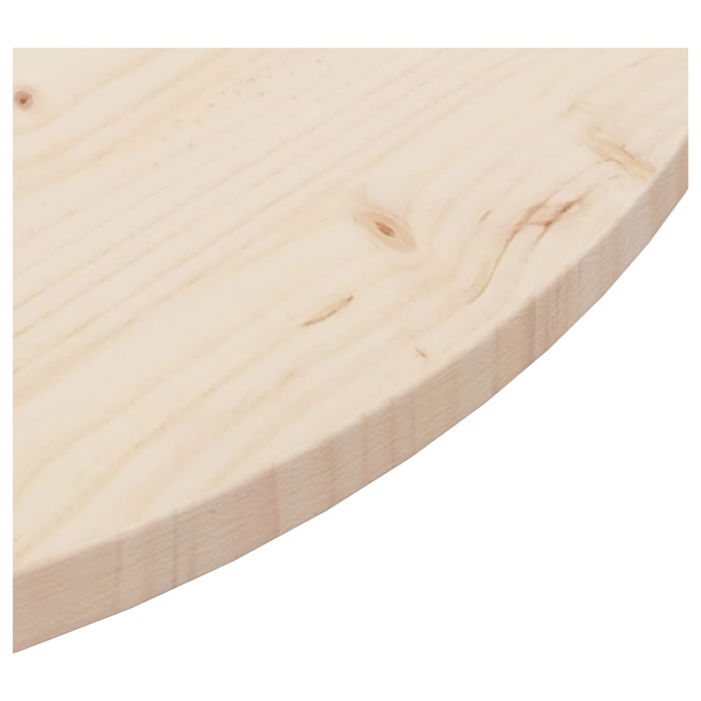 vidaXL Table Top Ø35.4"x1" Solid Wood Pine