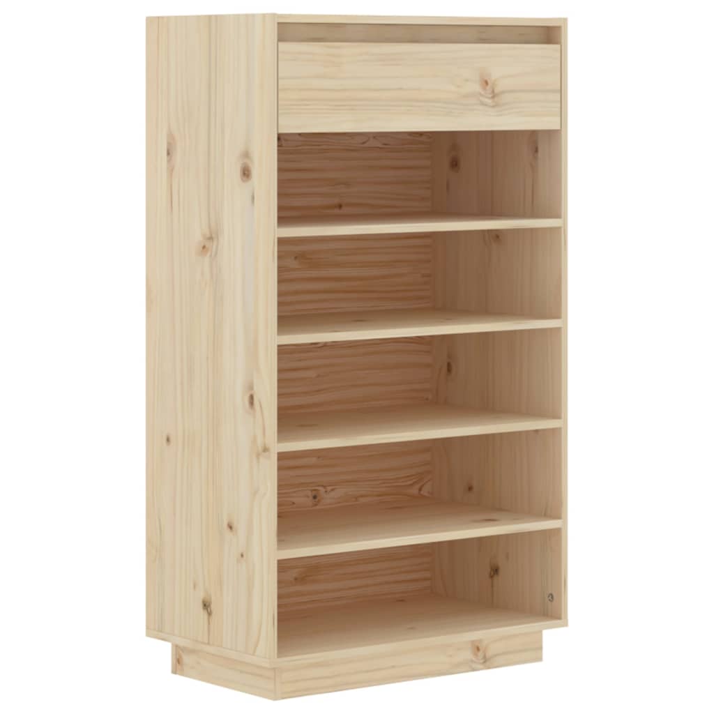 vidaXL Shoe Cabinet 23.6"x13.4"x41.3" Solid Wood Pine
