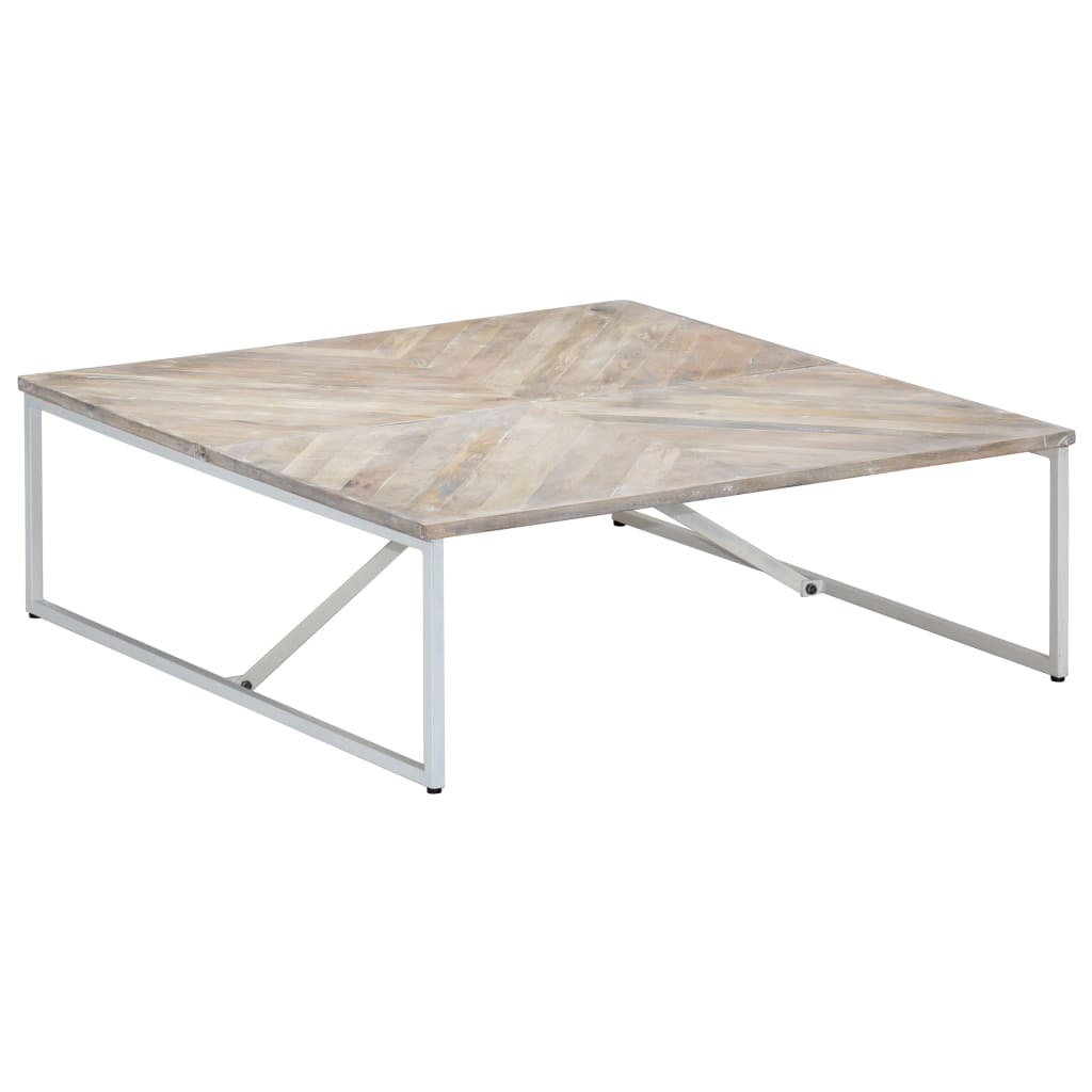 vidaXL Coffee Table 43.3"x43.3"x14.1" Solid Mango Wood