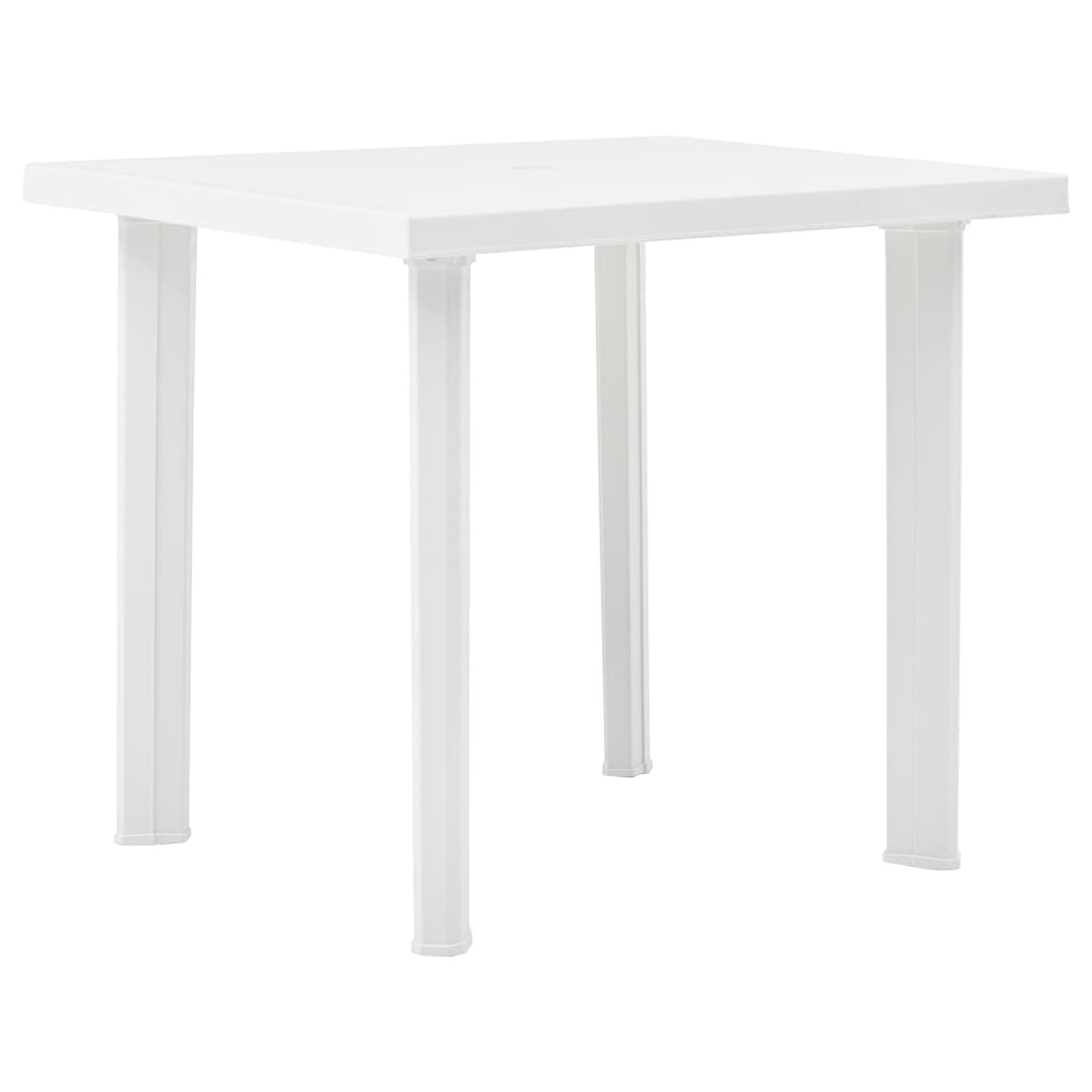 vidaXL Garden Table White 31.5"x29.5"x28.3" Plastic