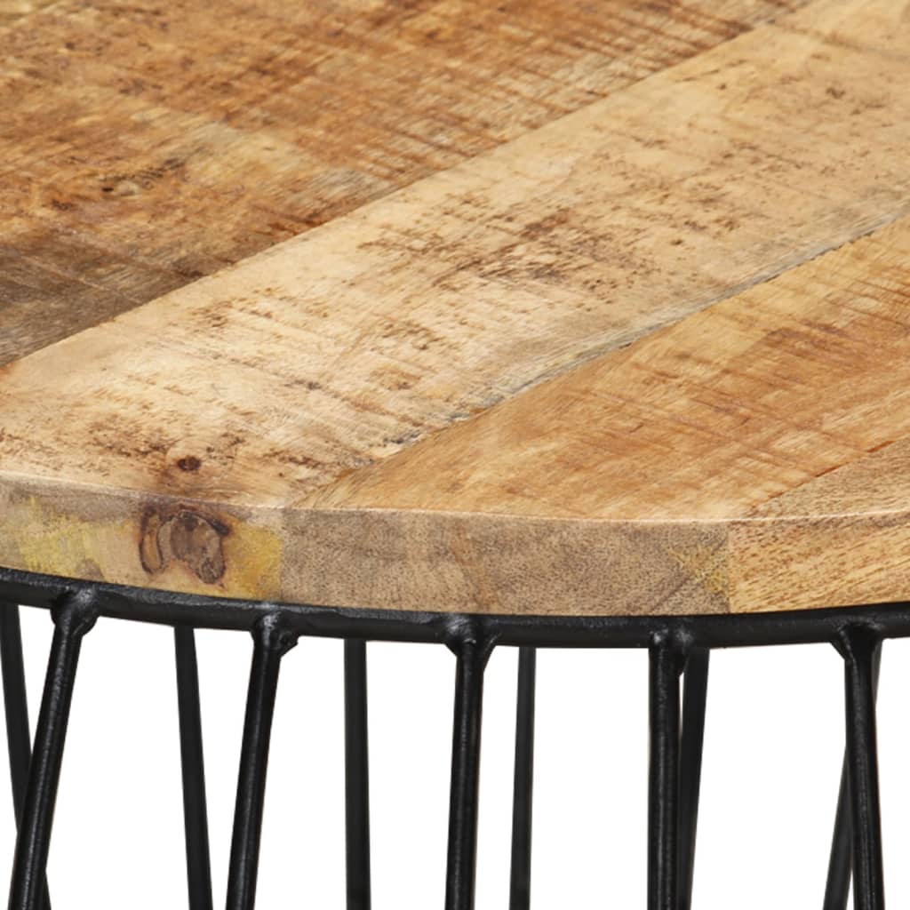 vidaXL Coffee Table Ø26.8" Rough Mango Wood