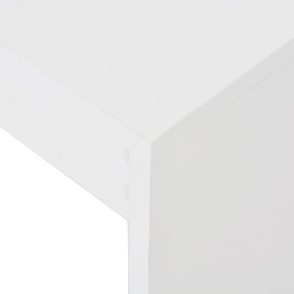 vidaXL Bar Table with Shelf White 43.31"x19.69"x40.55"