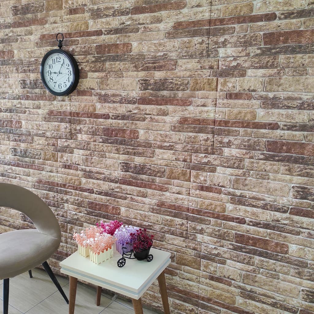 vidaXL 3D Wall Panels with Multicolor Brick Design 10 pcs EPS
