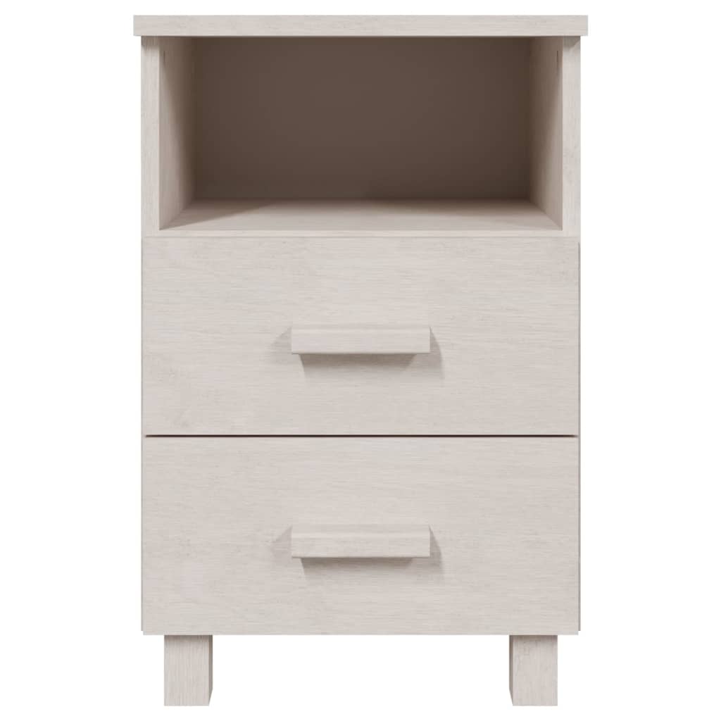 vidaXL Bedside Cabinets 2 pcs White 15.7"x13.8"x24.4" Solid Wood Pine
