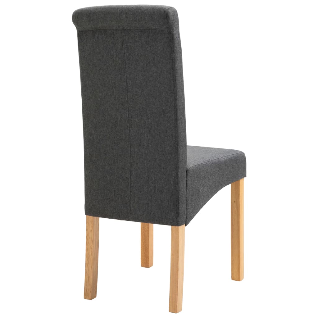 vidaXL Dining Chairs 4 pcs Gray Fabric