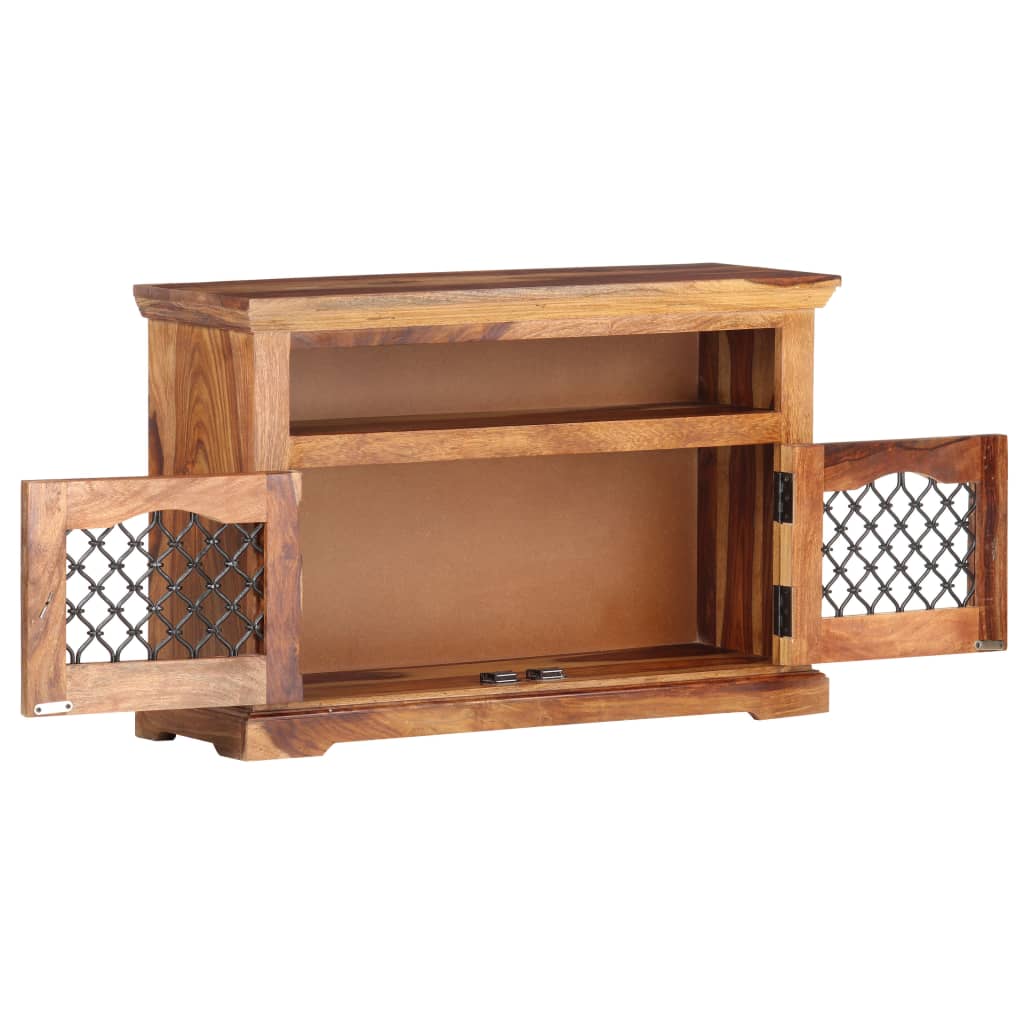 vidaXL TV Cabinet 35.4"x11.8"x23.6" Solid Sheesham Wood
