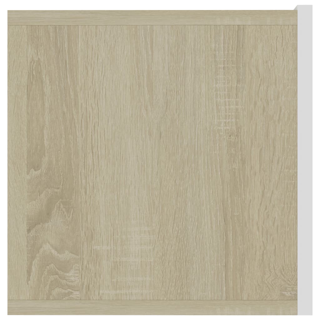 vidaXL TV Cabinet White and Sonoma Oak 47.2"x11.8"x11.8" Engineered Wood