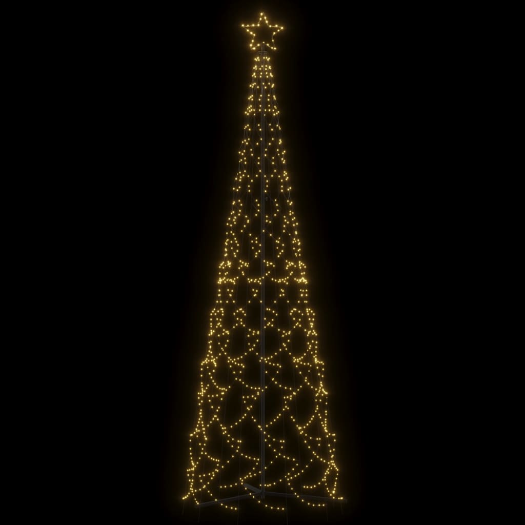 vidaXL Christmas Cone Tree Warm White 500 LEDs 3x10 ft