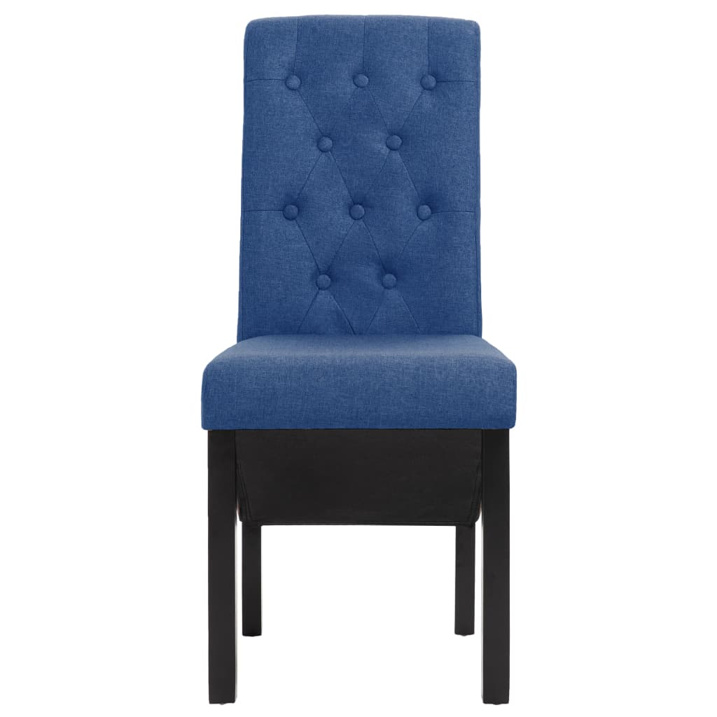 vidaXL Dining Chairs 2 pcs Blue Fabric
