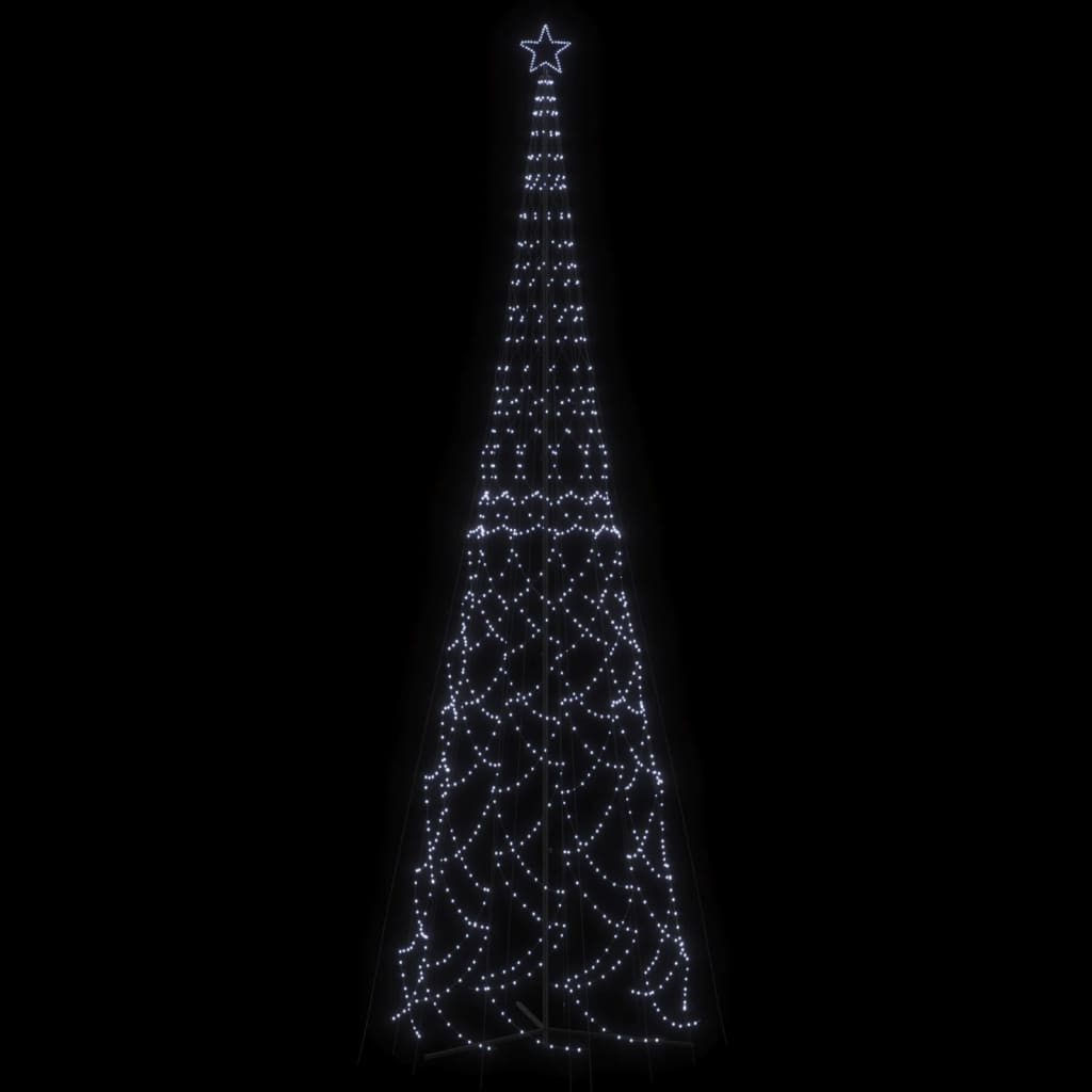 vidaXL Christmas Cone Tree Cold White 3000 LEDs 8x26 ft