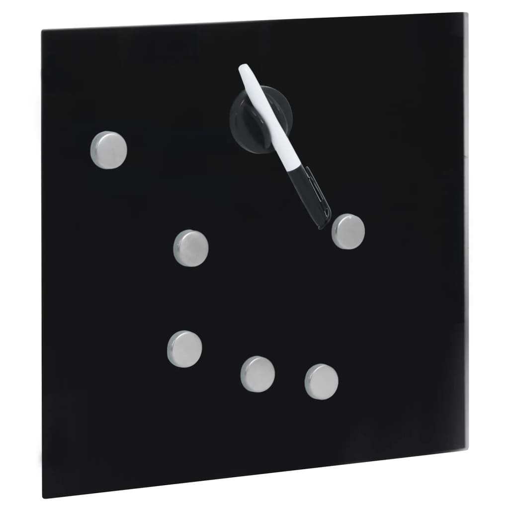 vidaXL Key Box with Magnetic Board Black 13.8"x13.8"x2.2"