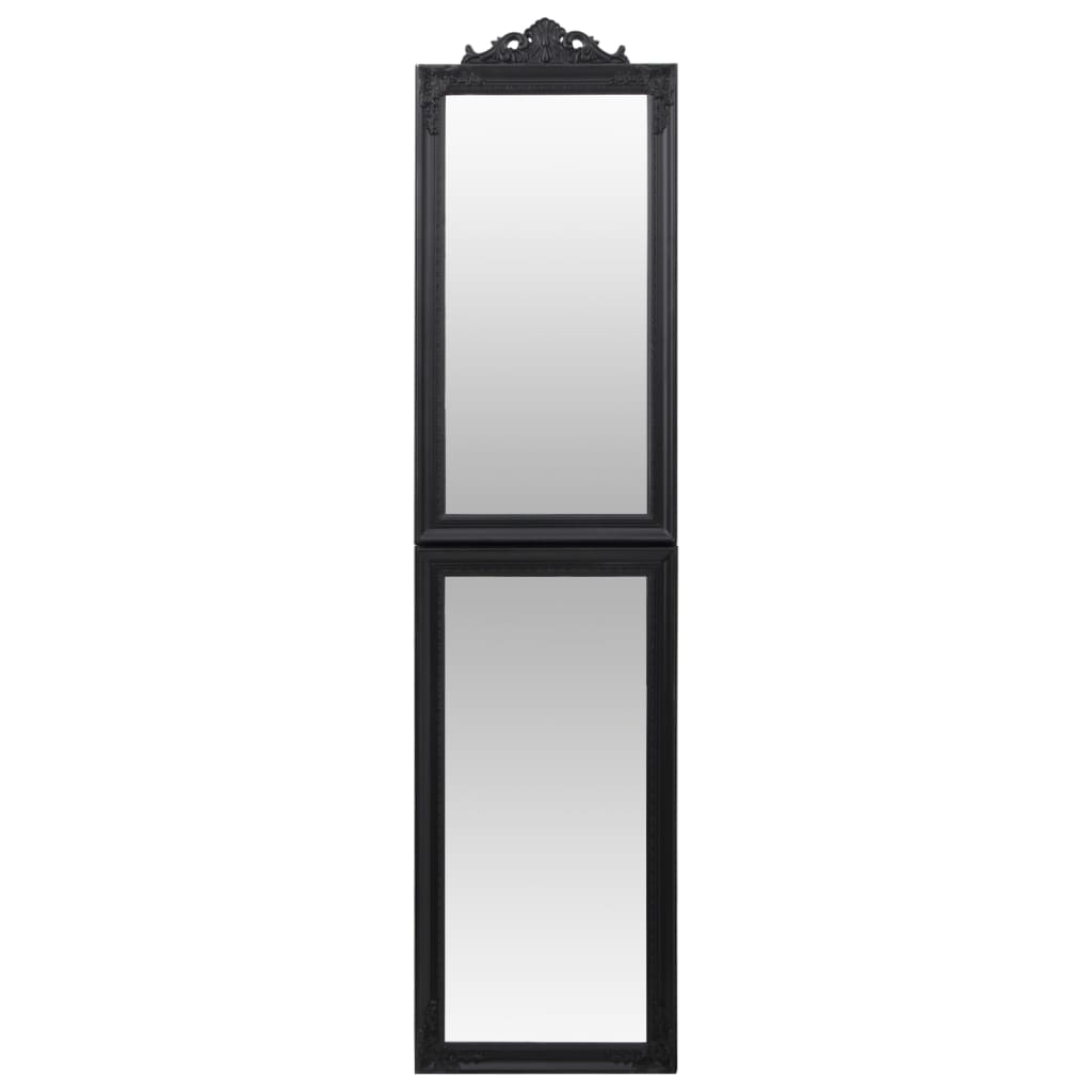 vidaXL Free-Standing Mirror Black 17.7"x70.9"