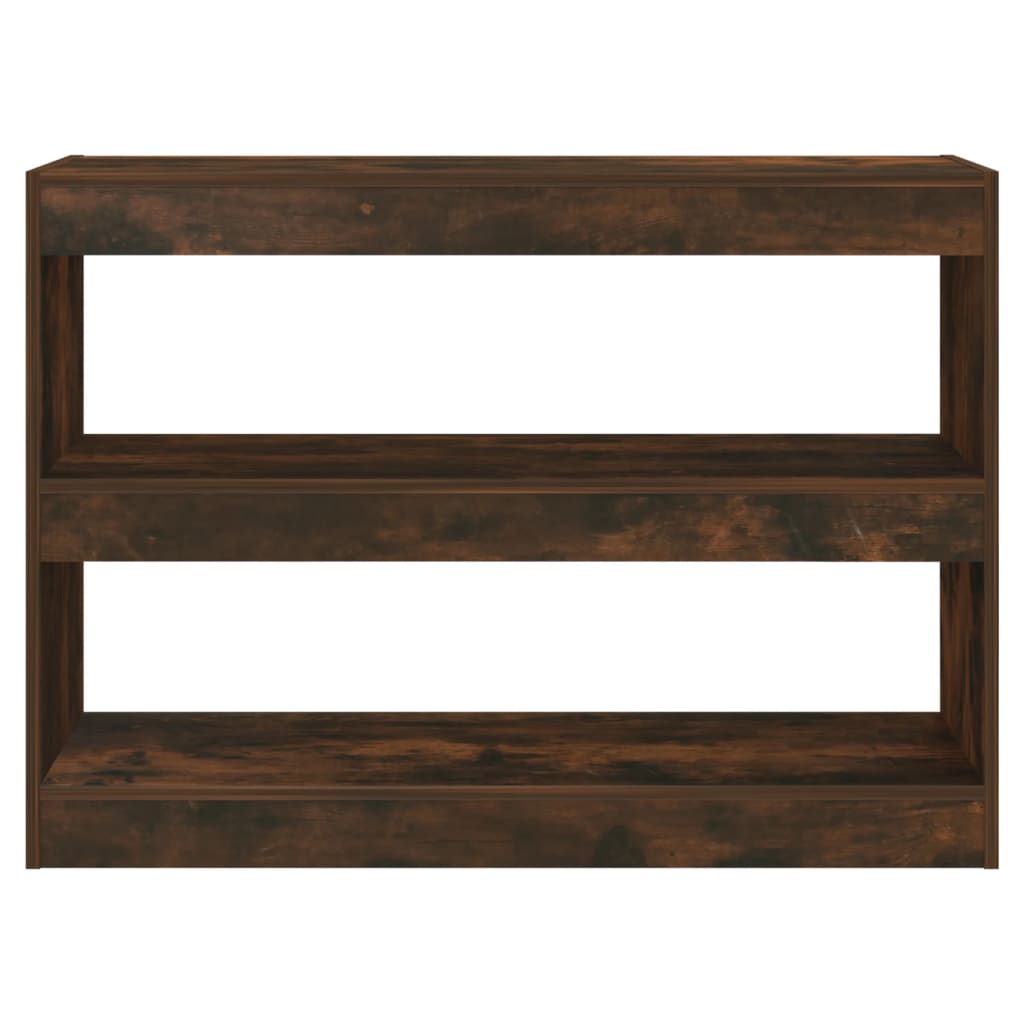 vidaXL Book Cabinet/Room Divider Smoked Oak 39.4"x11.8"x28.3"