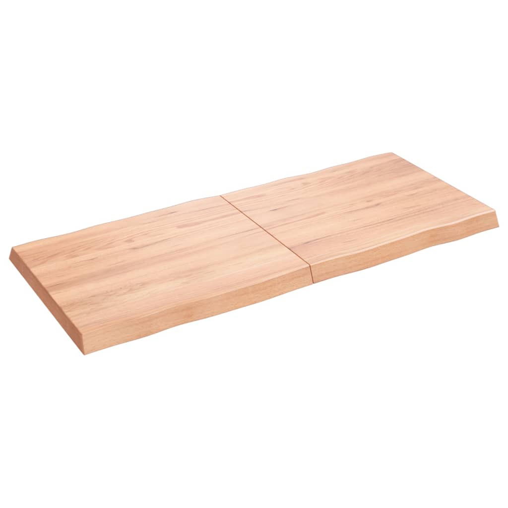 vidaXL Table Top Light Brown 55.1"x23.6"x(0.8"-2.4") Treated Solid Wood Live Edge