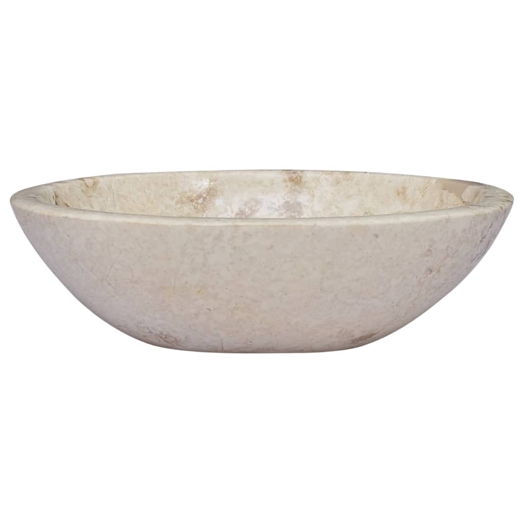 vidaXL Sink Cream 20.9"x15.7"x5.9" Marble