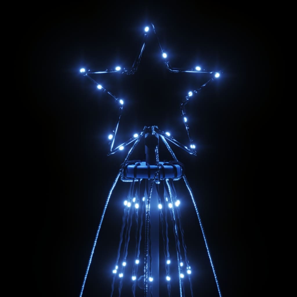 vidaXL Christmas Tree with Spike Blue 1134 LEDs 26 ft