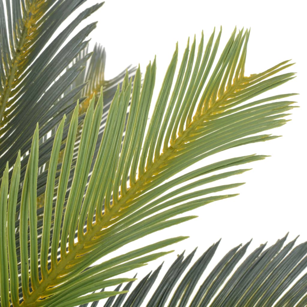 vidaXL Artificial Plant Cycas Palm with Pot Green 35.4"