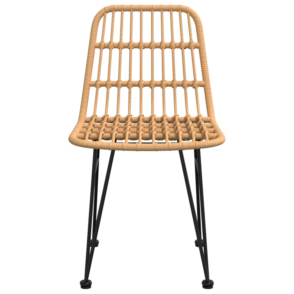 vidaXL Patio Chairs 2 pcs 18.9"x24.4"x33.1" PE Rattan