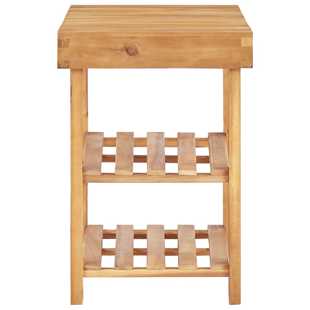 vidaXL Shoe Rack 27.5"x12.5"x18.1" Solid Acacia Wood