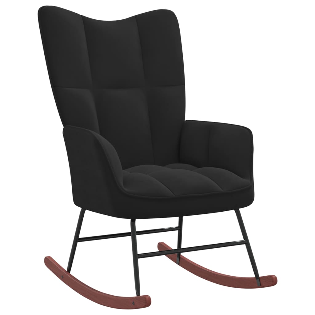 vidaXL Rocking Chair Black Velvet