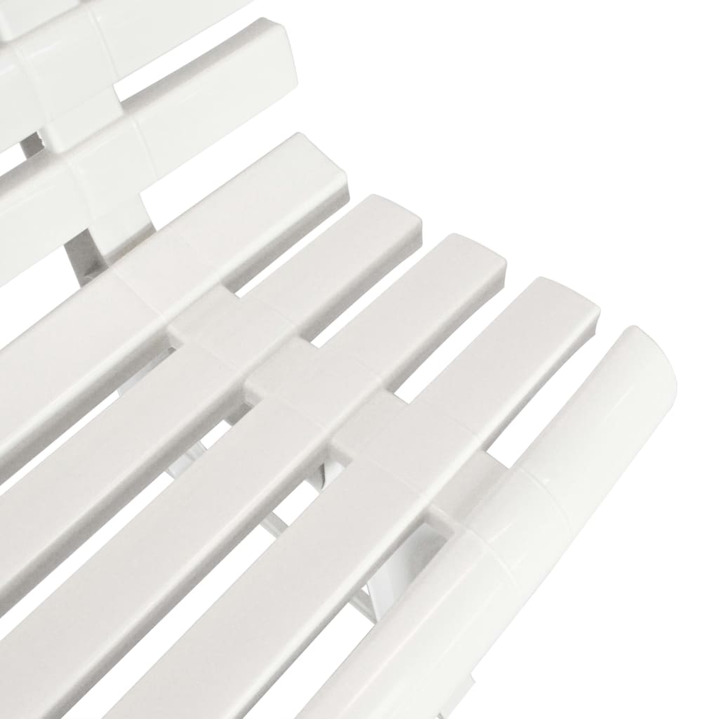 vidaXL Patio Bench 57.3" Plastic White