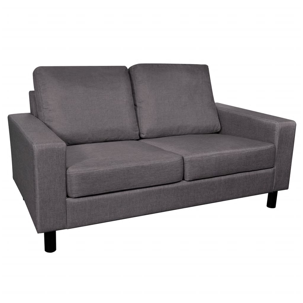 vidaXL Sofa 2-Seater Fabric Dark Gray