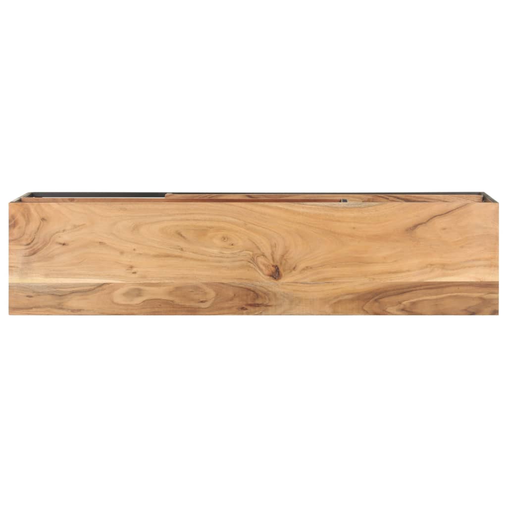 vidaXL TV Cabinet 51.2"x11.8"x17.7" Solid Acacia Wood