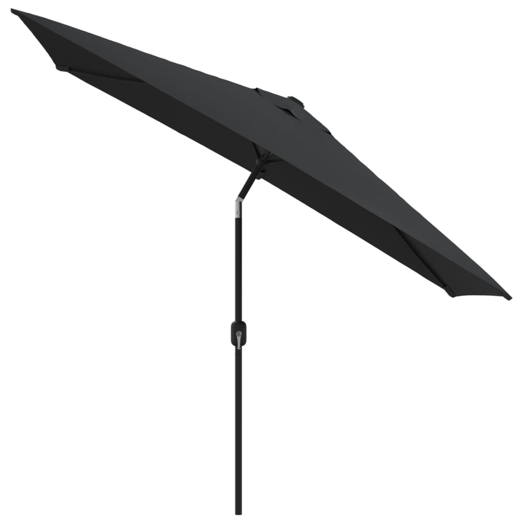 vidaXL Outdoor Parasol with Metal Pole 118"x78.7" Black