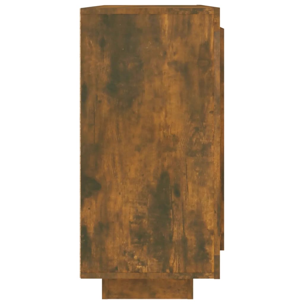 vidaXL Sideboard Smoked Oak 36.2"x13.8"x29.5" Engineered Wood