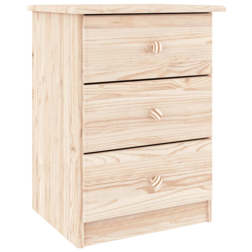 vidaXL Bedside Cabinet ALTA 16.9"x13.8"x15.9" Solid Wood Pine