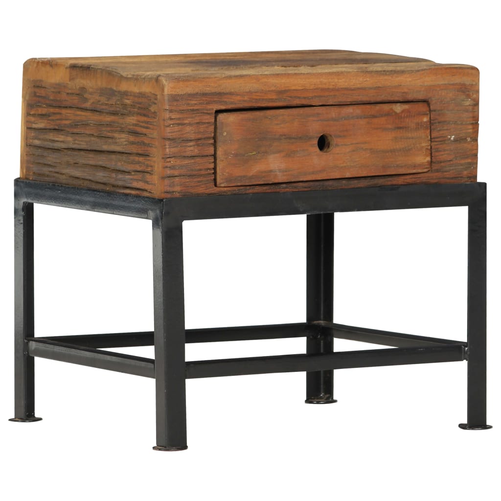 vidaXL Bedside Cabinet 15.7"x13.8"x15.7" Solid Reclaimed Wood