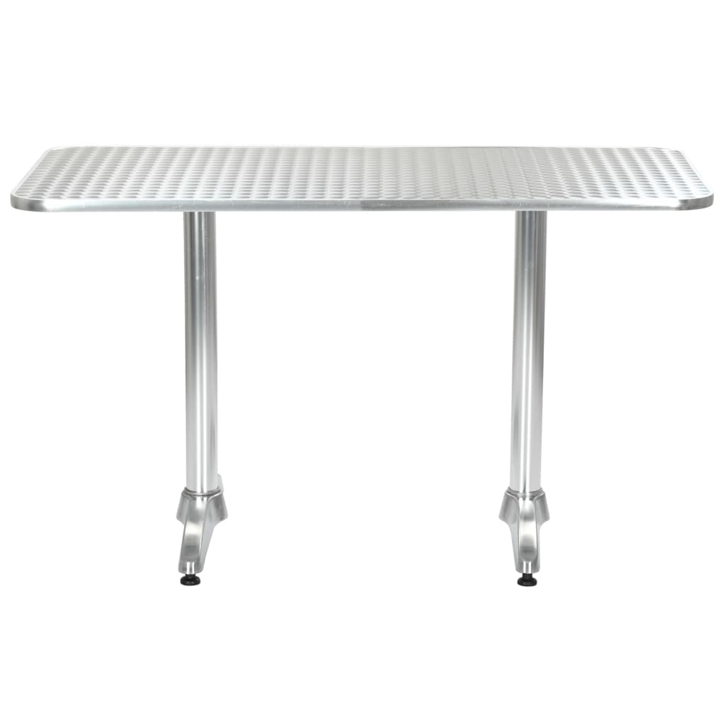 vidaXL Patio Table Silver 47.2"x23.6"x27.6" Aluminum