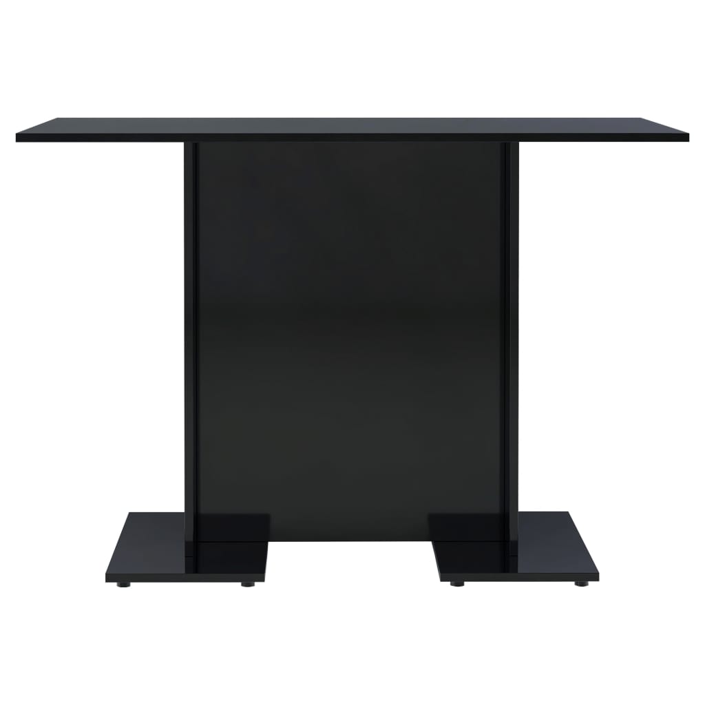 vidaXL Dining Table High Gloss Black 43.3"x23.6"x29.5" Chipboard
