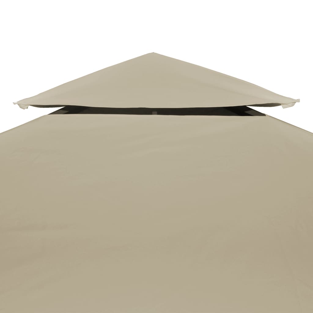 vidaXL Gazebo Cover Canopy Replacement 9.14 oz/yd² Beige 10'x10'