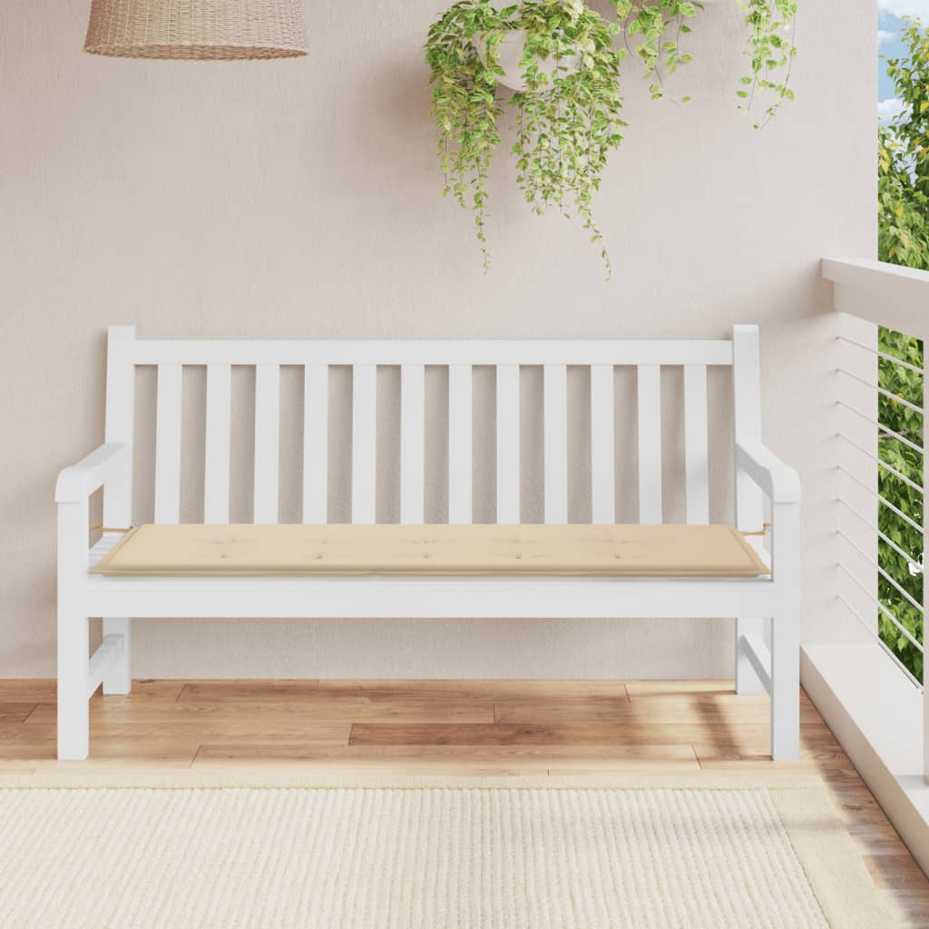vidaXL Garden Bench Cushion Beige 59.1"x19.7"x1.2" Oxford Fabric